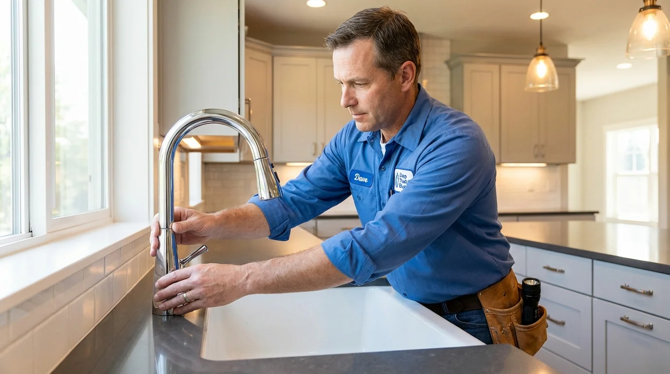 Kitchen faucet installation by Johns Plumbing LLC in Fountain Green